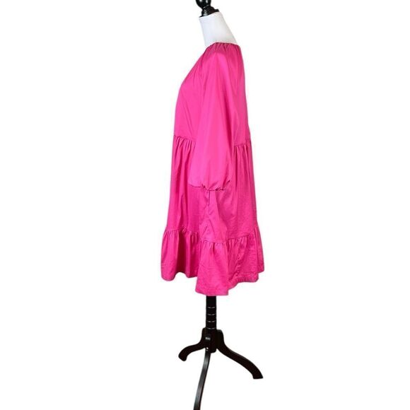 Chico’s Women’s Bahamian Pink Balloon Sleeve Dress, Size 12 (Chico’s 2), NWT - Picture 2 of 12